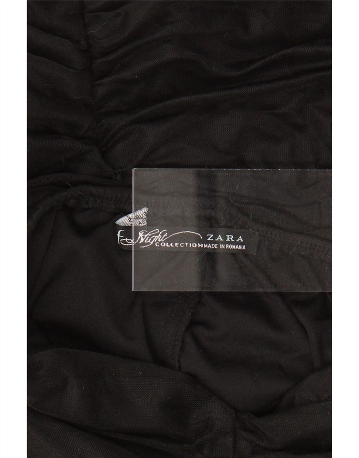 ZARA Womens Strapless Bodycon Dress UK 8 Small Black