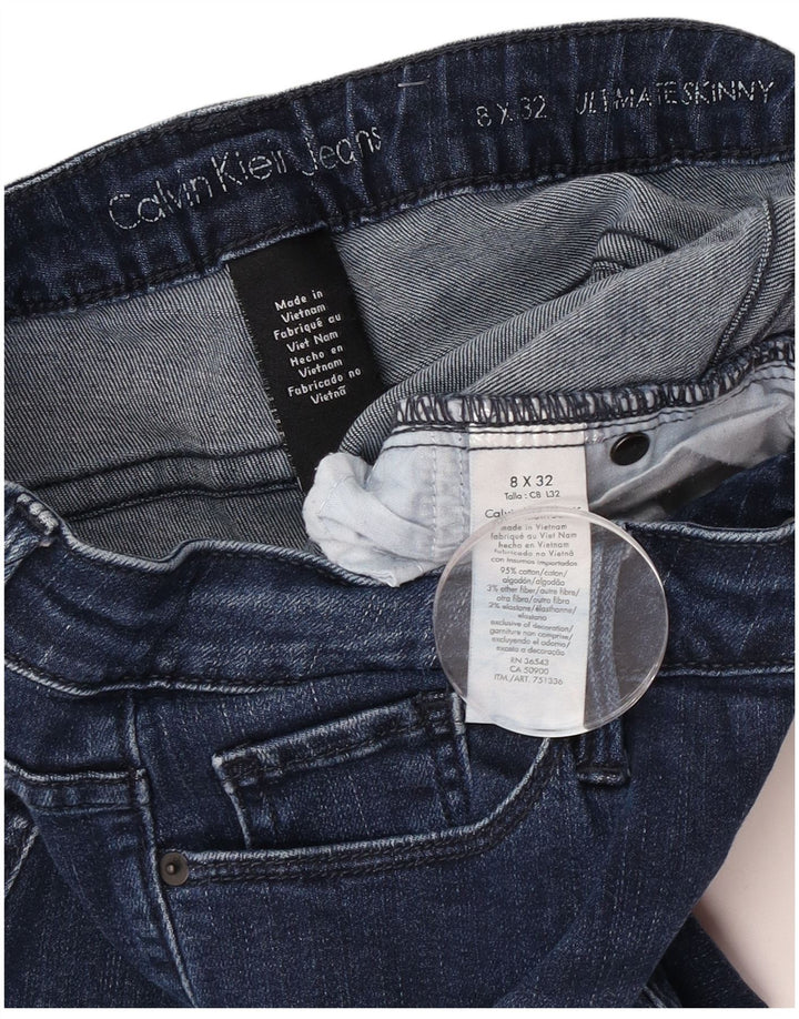 Calvin Klein Womens Slim Jeans US 8 Medium W32 L32 Blue Cotton