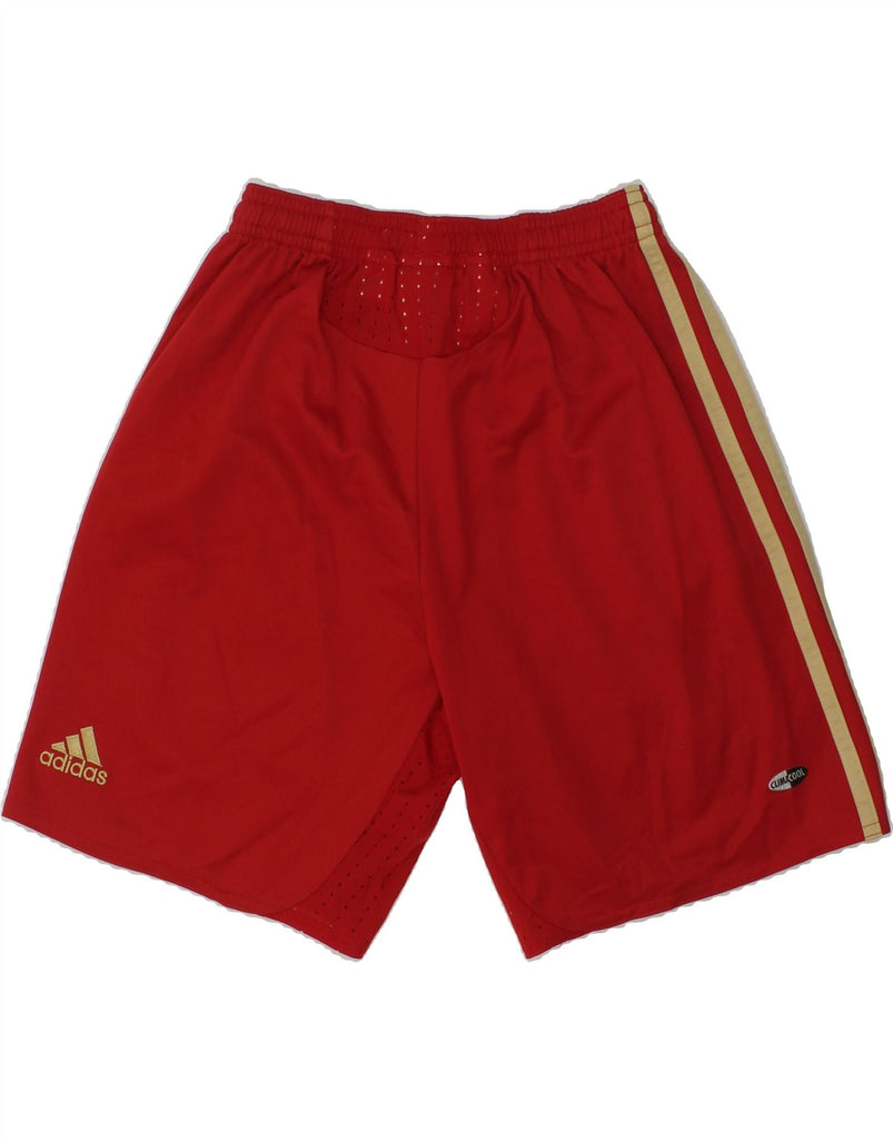 ADIDAS Boys Deutscher Fussball Bund Sport Shorts 9-10 Years Red Polyester | Vintage Adidas | Thrift | Second-Hand Adidas | Used Clothing | Messina Hembry 