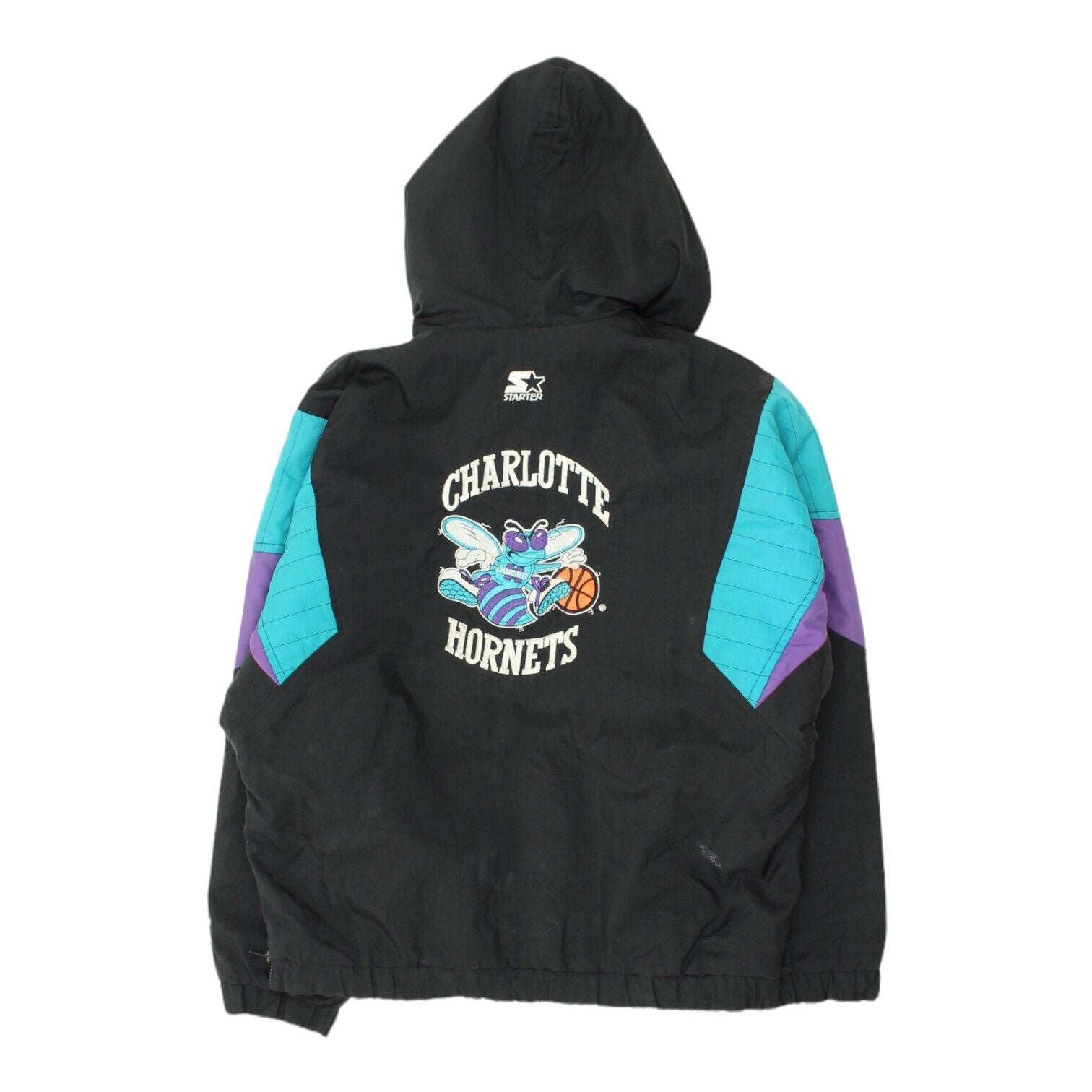 Charlotte hornets starter jacket black sale