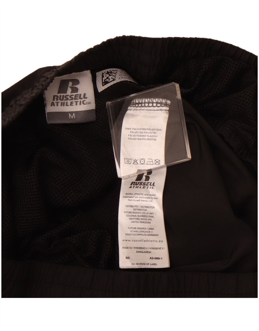 RUSSELL ATHLETIC Mens Sport Shorts Medium  Black Polyester