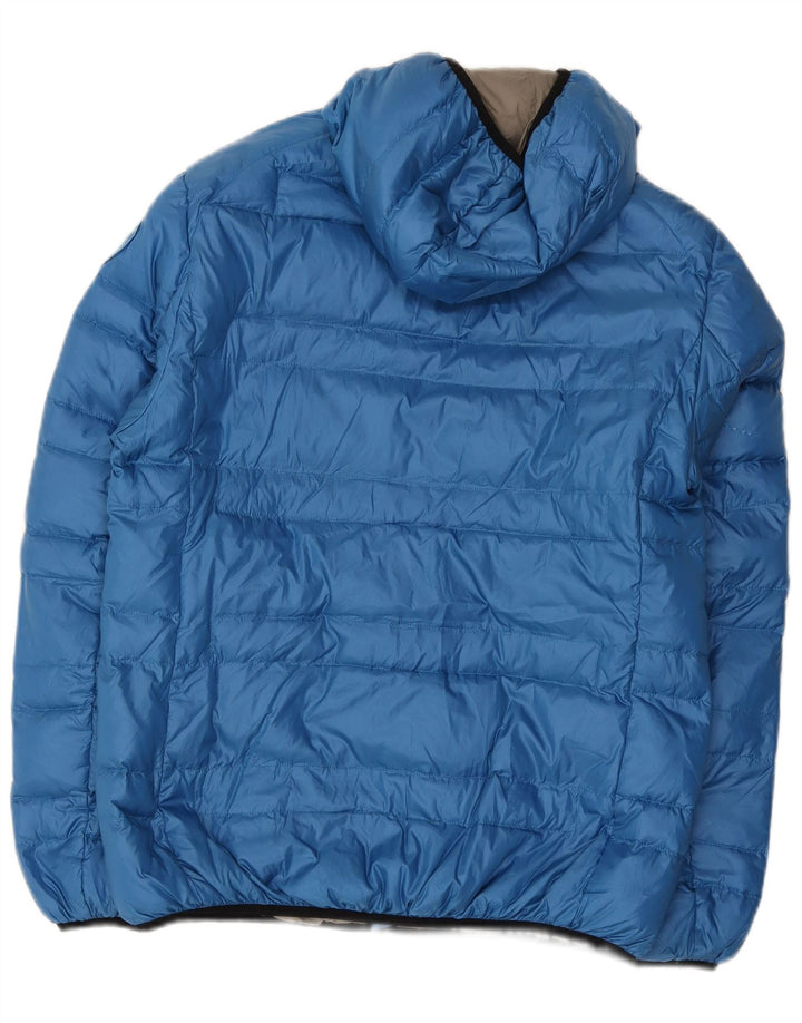Blauer Mens Hooded Padded Jacket UK 40 Large Blue Nylon