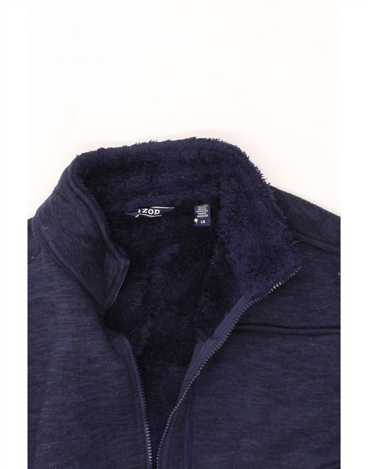 IZOD Mens Windbreaker Jacket UK 40 Large Navy Blue Polyester Vintage Izod and Second-Hand Izod from Messina Hembry 