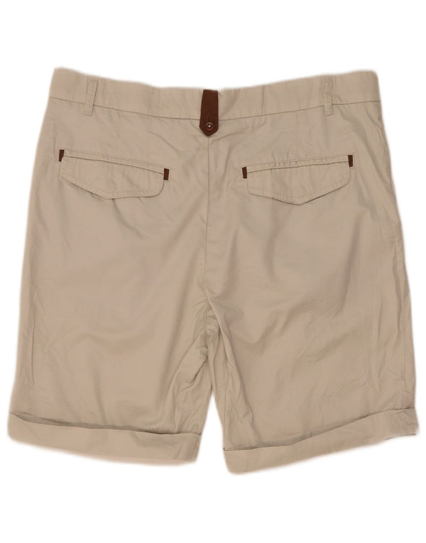 Zara Mens Pegged Casual Shorts EU 42 Large W32 Beige Cotton