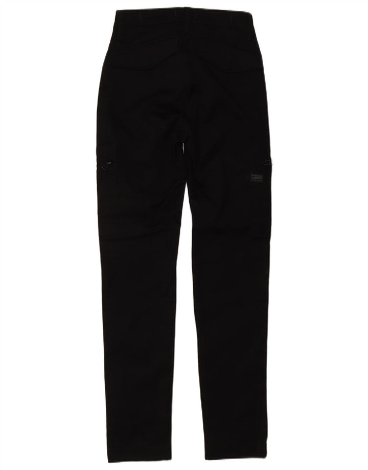 G-Star Womens Straight Cargo Trousers W24 L32 Black Cotton