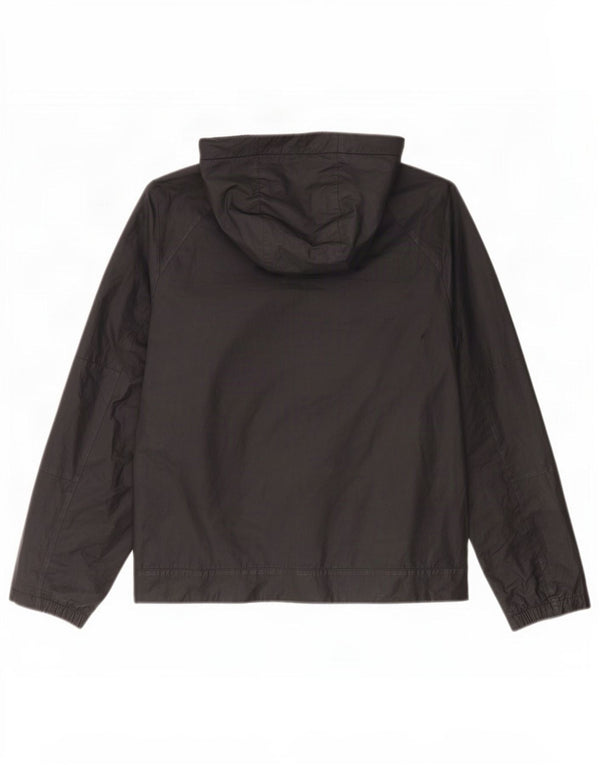 Nike Boys Hooded Rain Jacket 12-13 Years Large Black Polyester