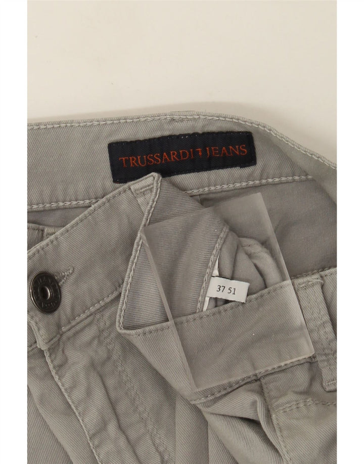 Trussardi Womens Slim Casual Trousers W37 L31 Grey