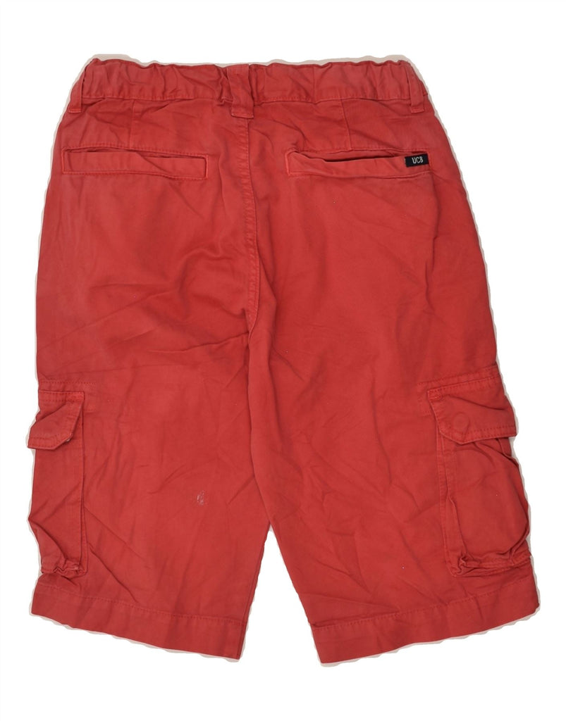 BENETTON Boys Cargo Shorts 11-12 Years 2XL W24  Red Cotton | Vintage Benetton | Thrift | Second-Hand Benetton | Used Clothing | Messina Hembry 