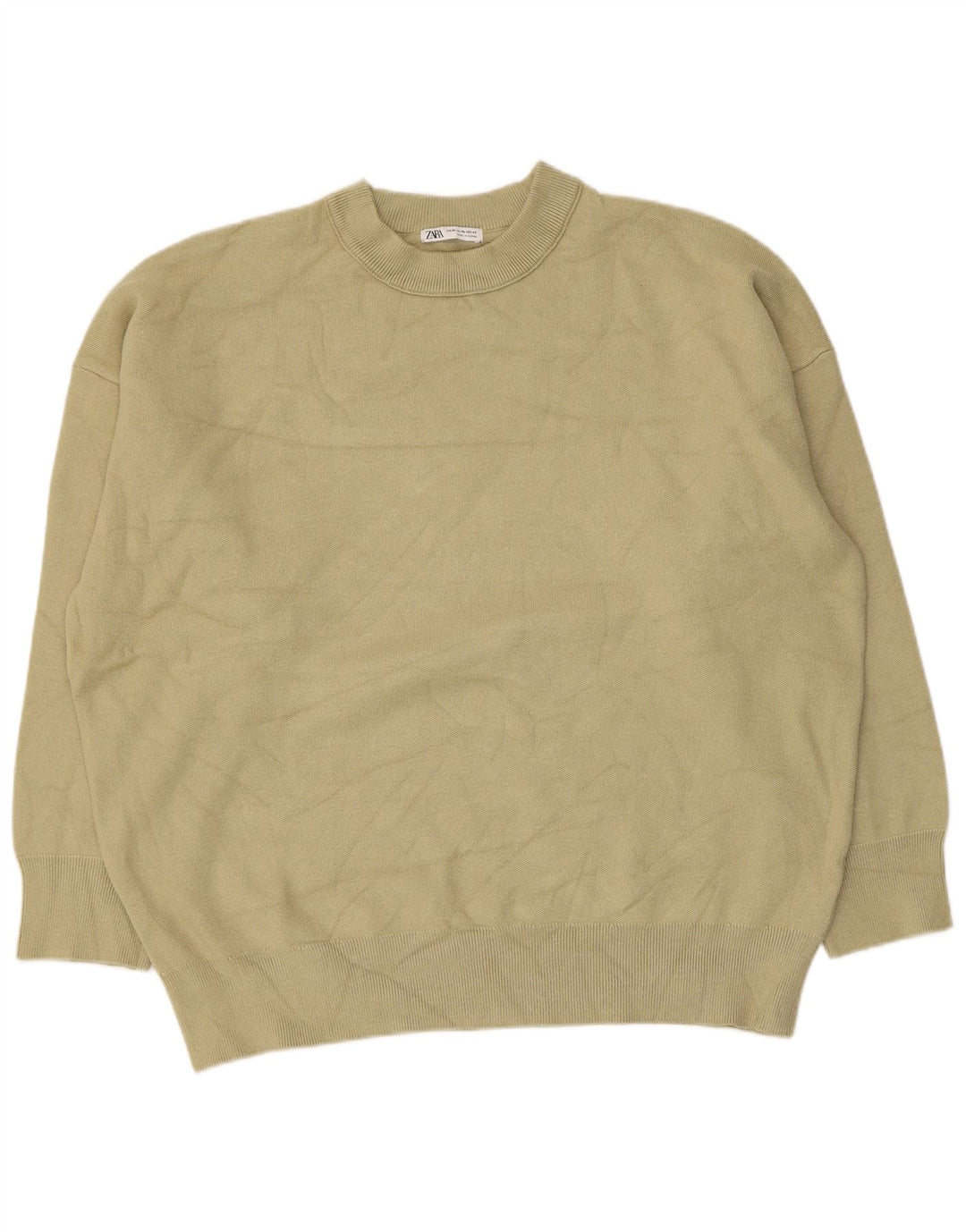 Zara Womens Sweatshirt Jumper UK 18 XL Green Viscose