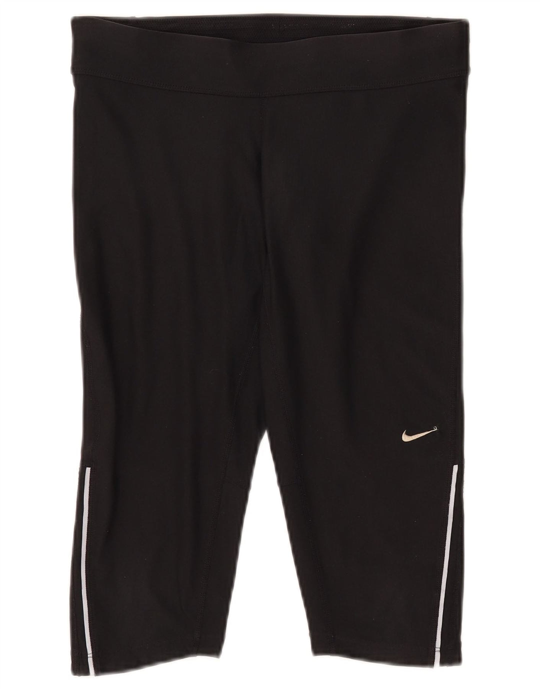 NIKE Womens Dri Fit Bermuda Sport Shorts UK 10 Small  Black Polyester