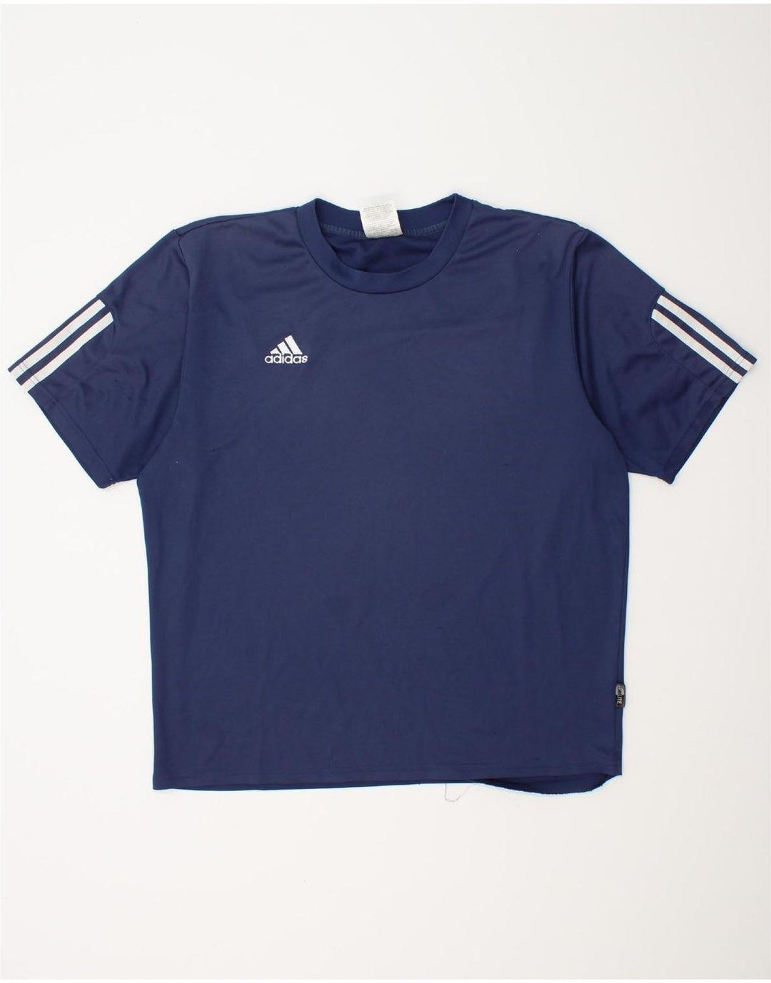 ADIDAS Mens Climalite T-Shirt Top Large Navy Blue Polyester