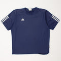 ADIDAS Mens Climalite T-Shirt Top Large Navy Blue Polyester