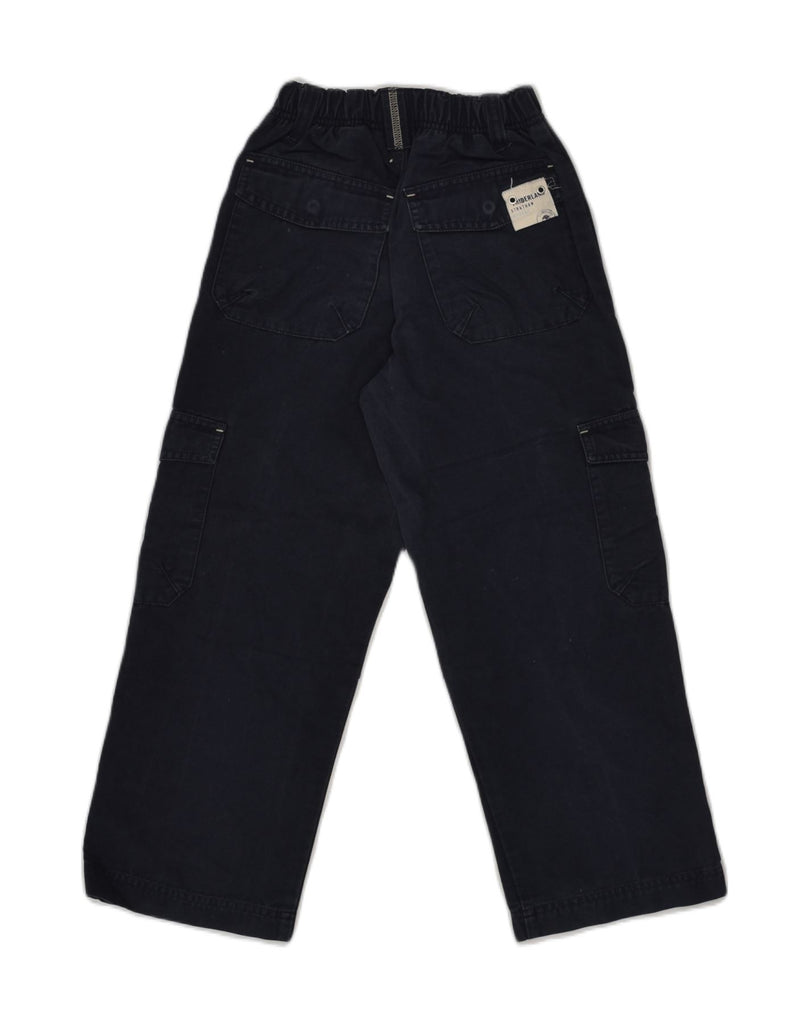 TIMBERLAND Boys Straight Cargo Trousers 7-8 Year W22 L22 Navy Blue Cotton | Vintage Timberland | Thrift | Second-Hand Timberland | Used Clothing | Messina Hembry 