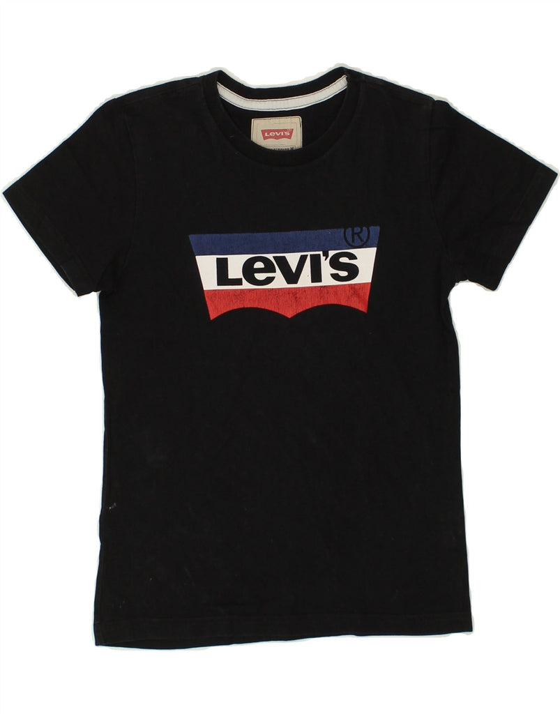 LEVI'S Boys Graphic T-Shirt Top 9-10 Years Black Cotton | Vintage Levi's | Thrift | Second-Hand Levi's | Used Clothing | Messina Hembry 