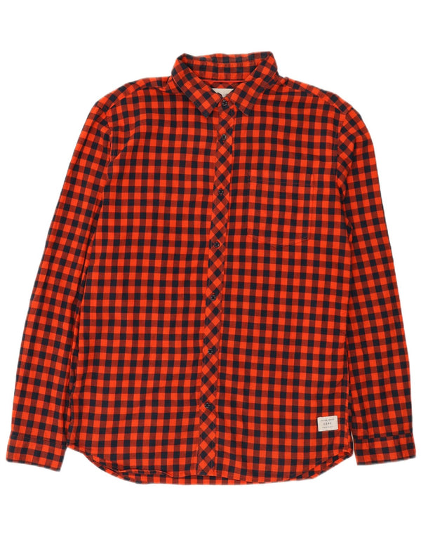 Jack & Jones Mens Slim Fit Shirt XL Red Gingham Cotton