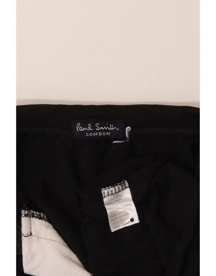 Paul Smith Mens Polo Shirt Large Black Cotton