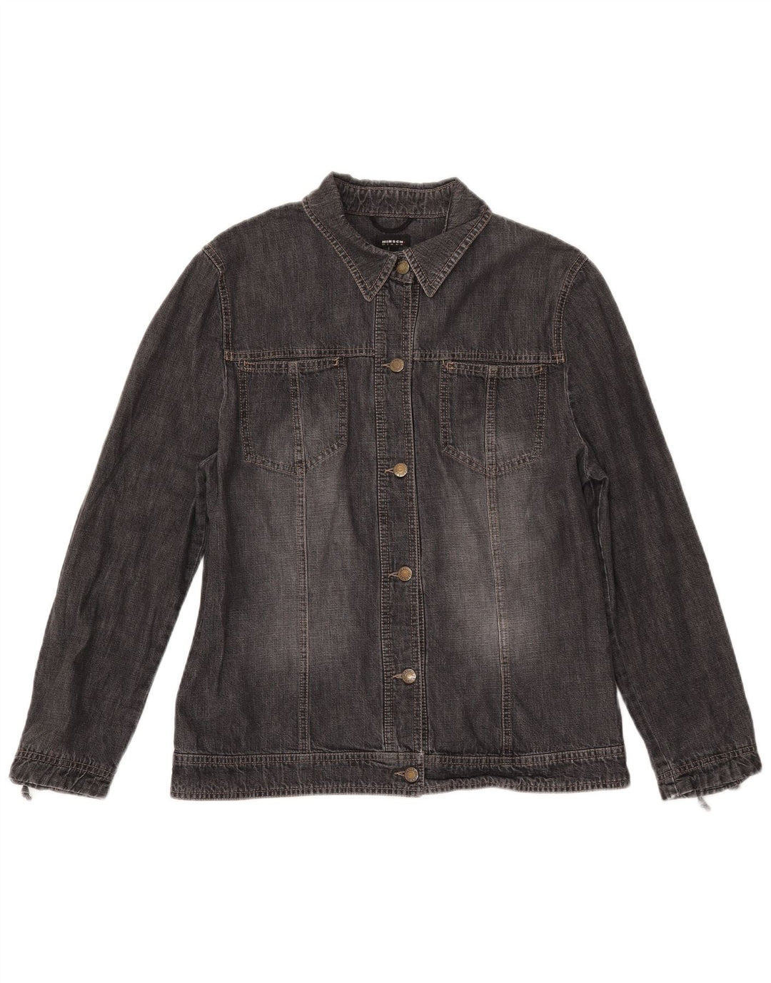 HIRSCH Womens Denim Jacket EU 44 XL Grey
