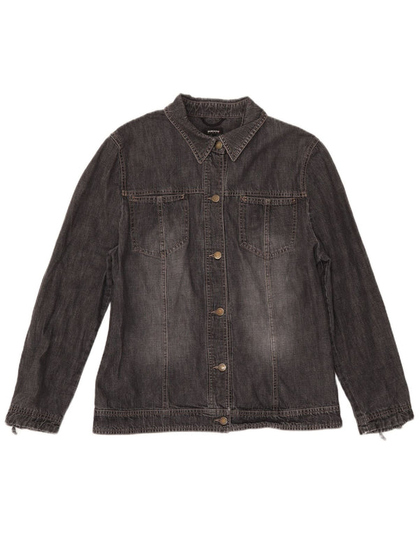 HIRSCH Womens Denim Jacket EU 44 XL Grey