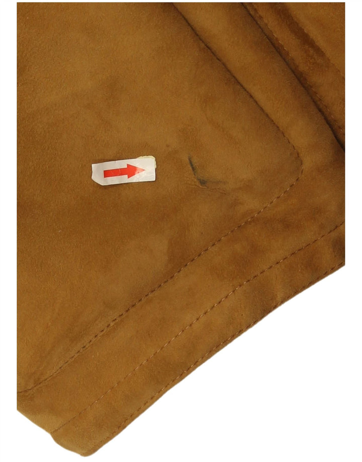 Vintage Mens Shearling Jacket IT 52 XL Brown