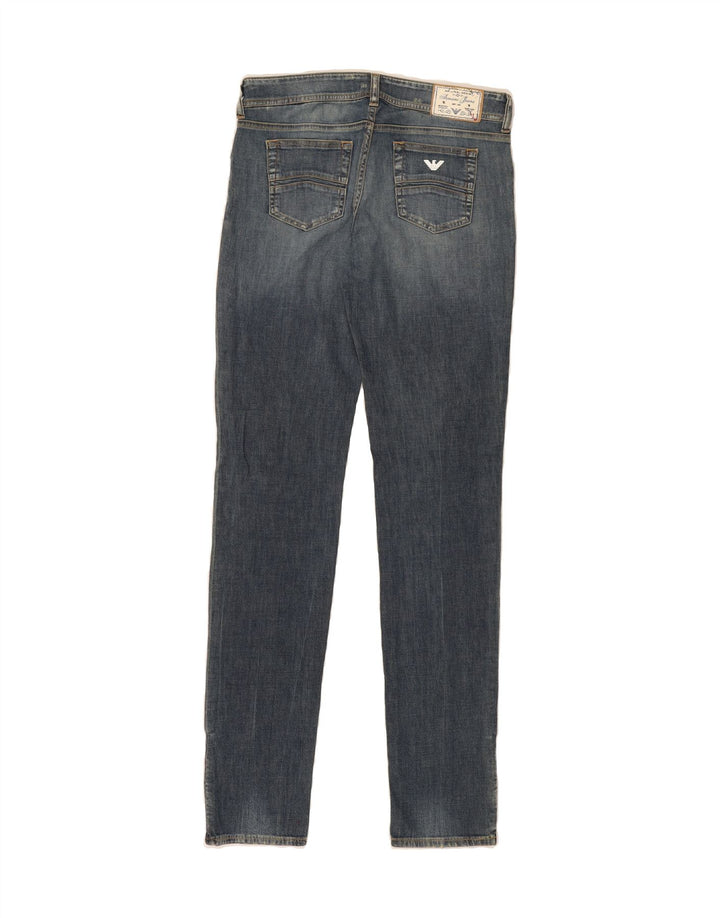 ARMANI Womens Skinny Jeans W29 L34 Blue Cotton Vintage Armani and Second-Hand Armani from Messina Hembry 
