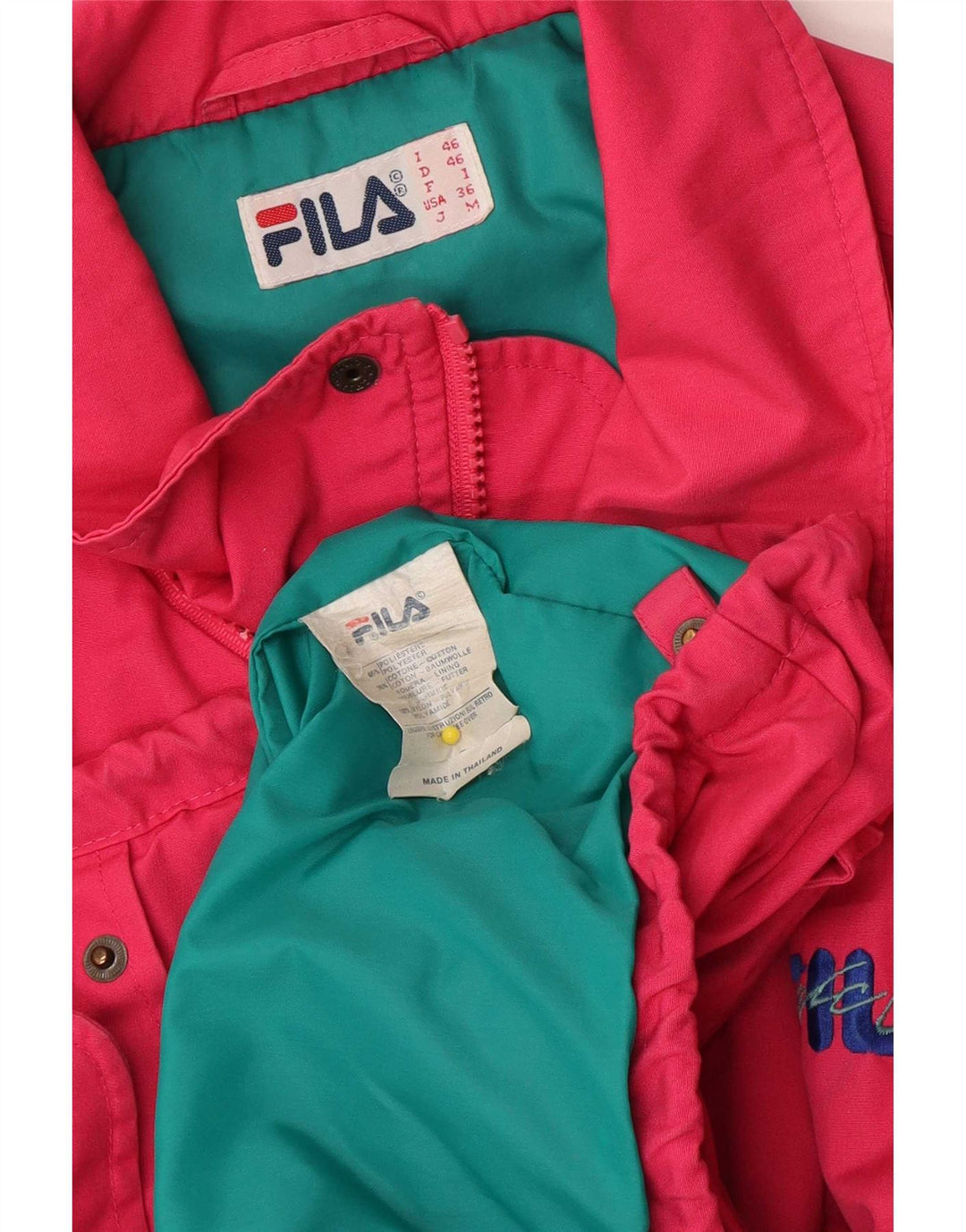 Fila Womens Windbreaker Jacket IT 46 Small Pink Polyester