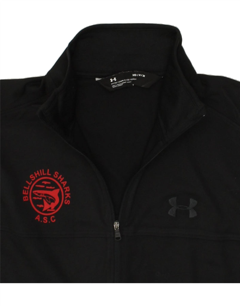 UNDER ARMOUR Boys Fitted Tracksuit Top Jacket 10-11 Years Medium Black | Vintage Under Armour | Thrift | Second-Hand Under Armour | Used Clothing | Messina Hembry 