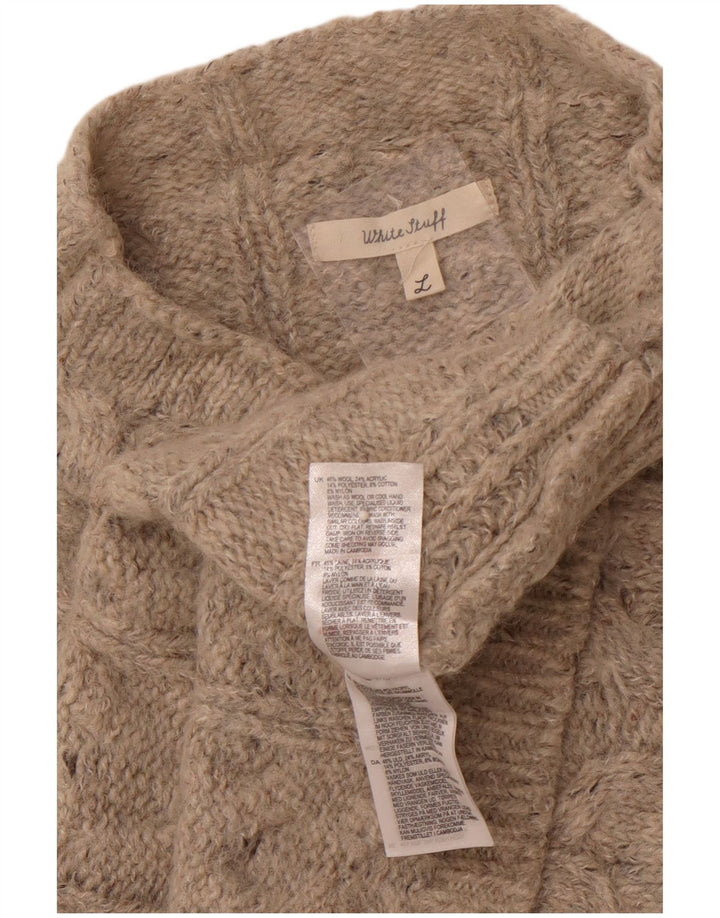 WHITE STUFF Womens Oversized Turtle Neck Vest Tank Top UK 16 Large Grey