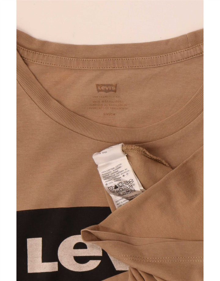 Levi's Mens Graphic T-Shirt Top Small Brown Cotton