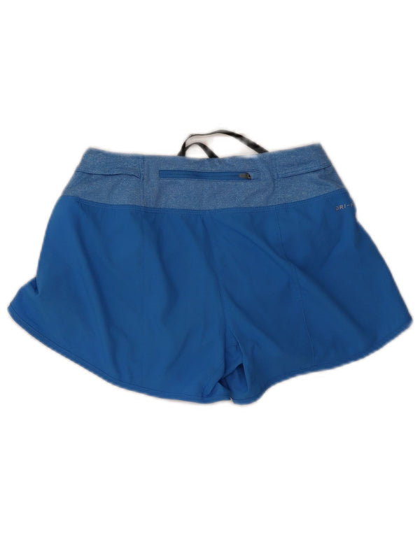 Nike Womens Dri Fit Sport Shorts UK 4 XS Blue Polyester