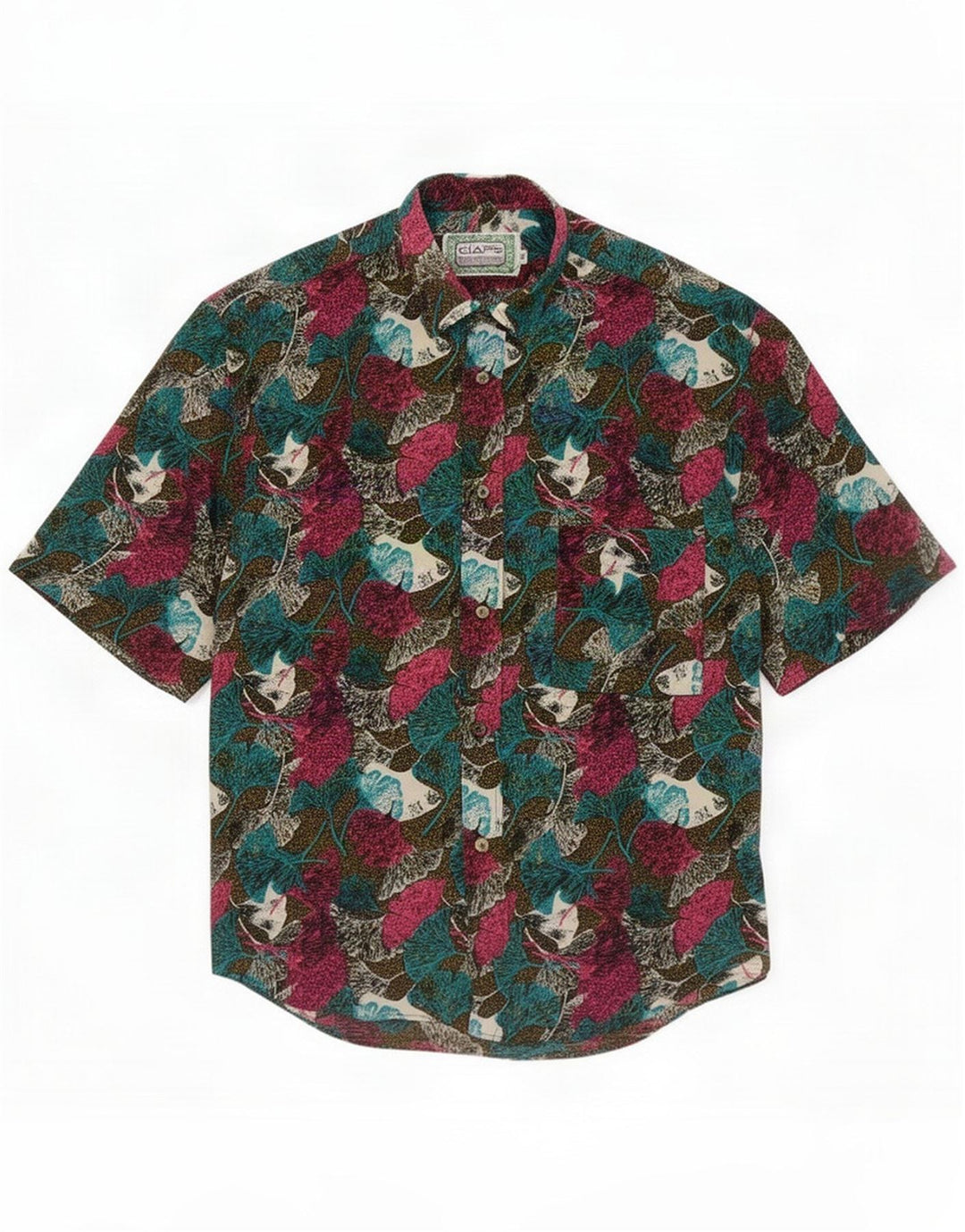 Ciaps Mens Short Sleeve Shirt Small Multicoloured Floral