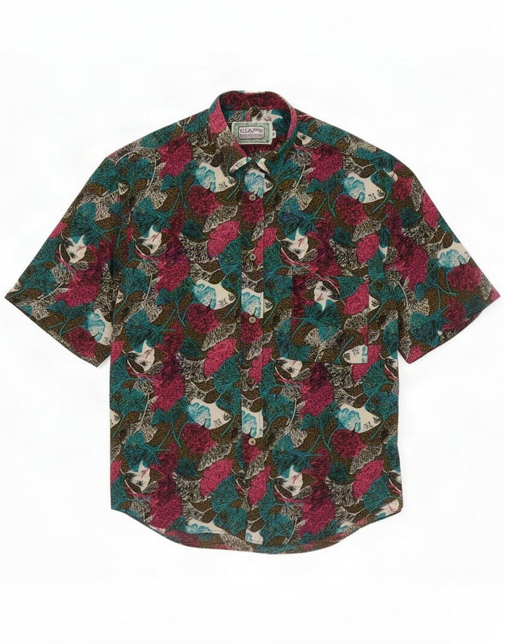 Ciaps Mens Short Sleeve Shirt Small Multicoloured Floral