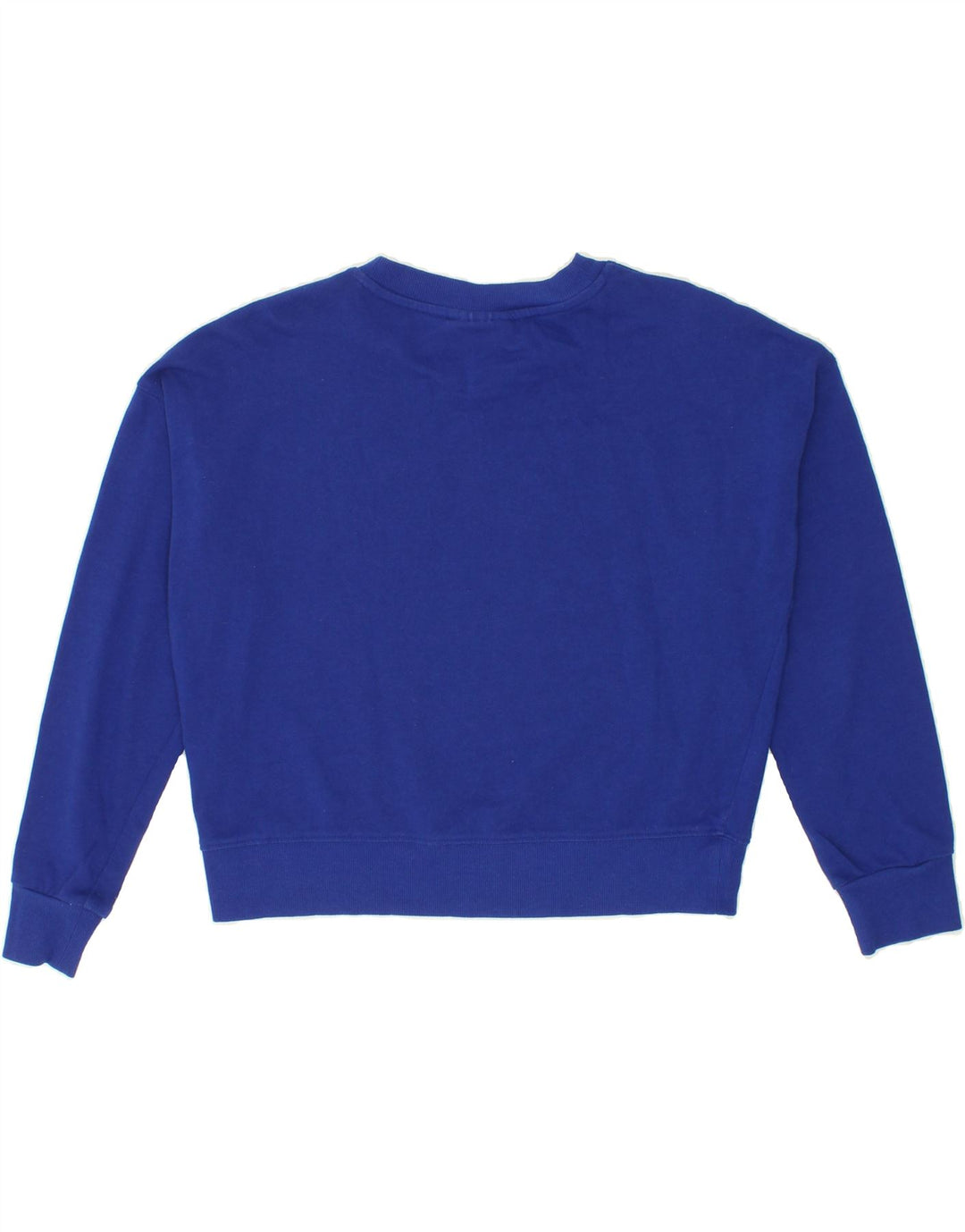DKNY Womens Graphic Sweatshirt Jumper UK 14 Medium Navy Blue Polyester Vintage Dkny and Second-Hand Dkny from Messina Hembry 