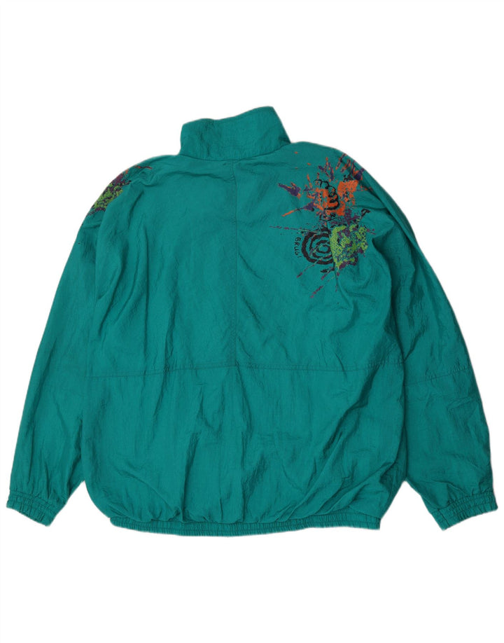Brugi Mens Graphic Tracksuit Top Jacket XL Turquoise Polyamide