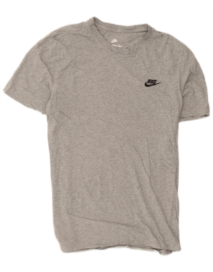 Nike Womens T-Shirt Top UK 14 Medium Grey Cotton
