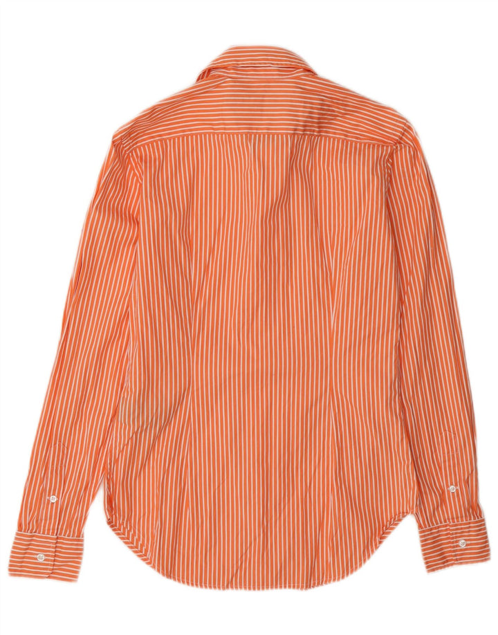 Ralph Lauren Womens Shirt US 4 Small Orange Striped Cotton