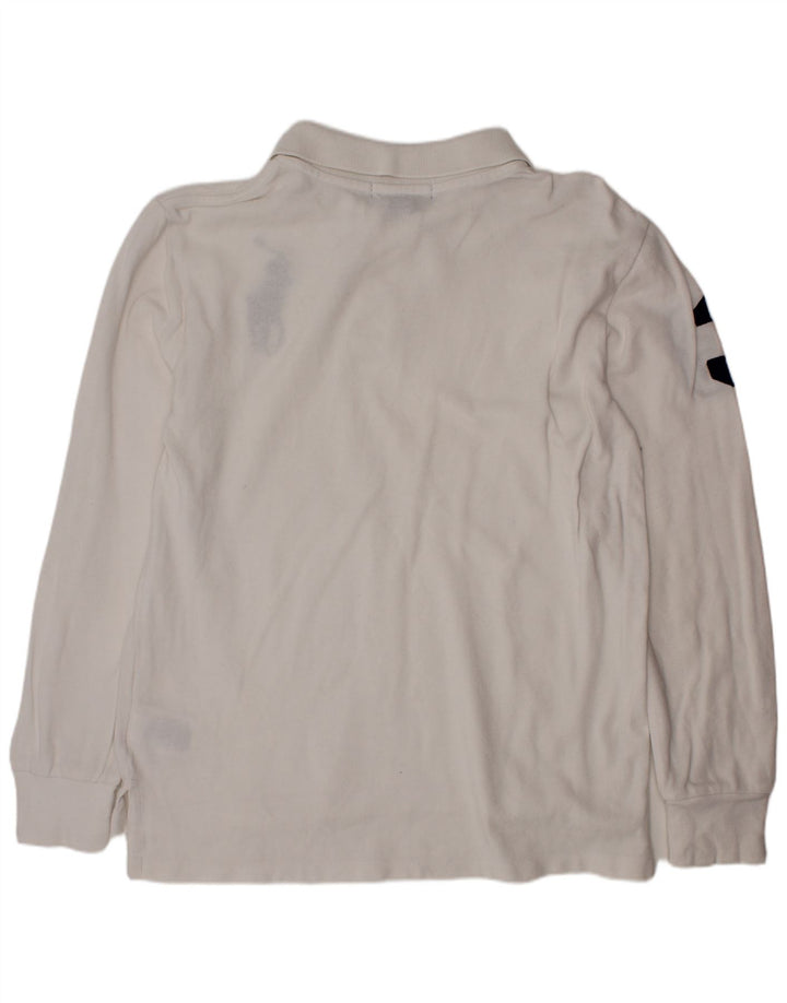 POLO RALPH LAUREN Boys Graphic Polo Shirt 10-11 Years Medium White