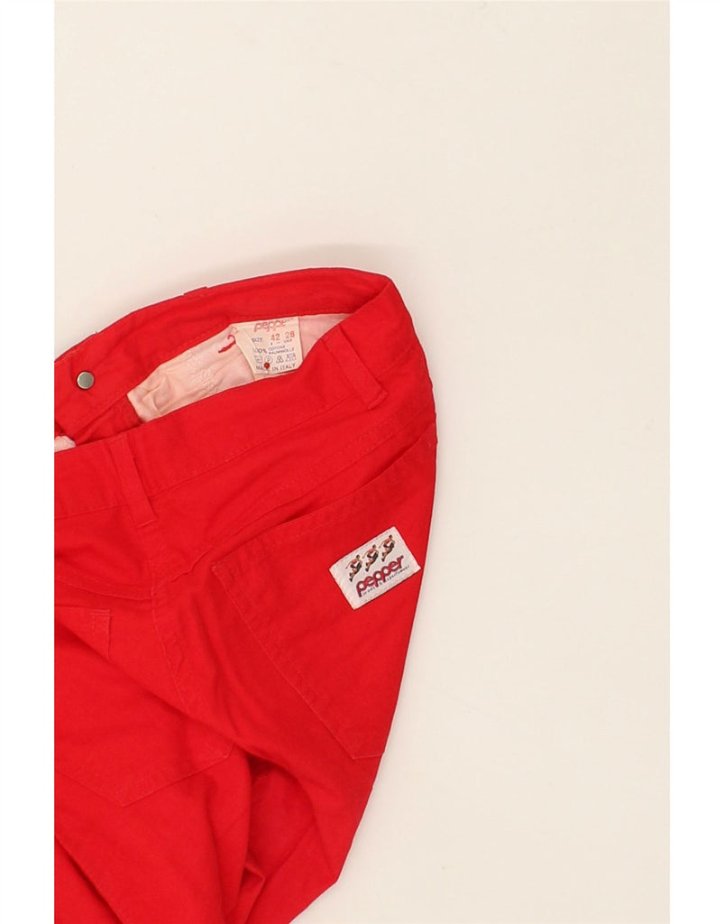 VINTAGE Womens Capri Trousers W28 L18 Red | Vintage Vintage | Thrift | Second-Hand Vintage | Used Clothing | Messina Hembry 