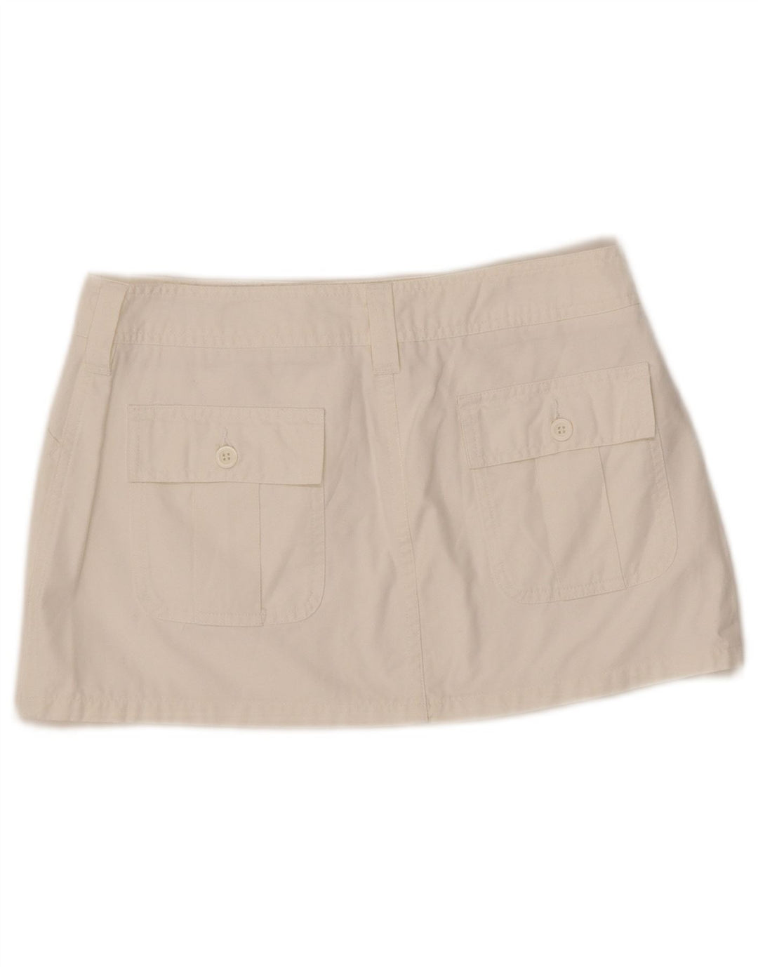 Benetton Womens Mini Skirt IT 42 Medium W29  White Cotton