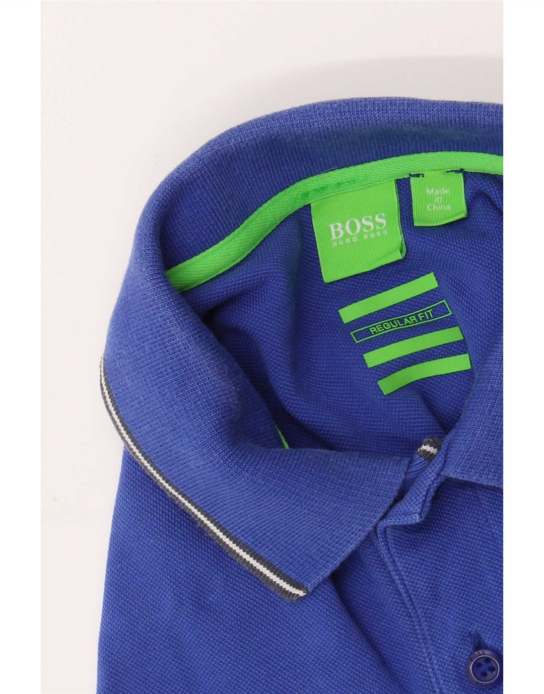 Hugo Boss Mens Regular Fit Polo Shirt Small Blue Cotton