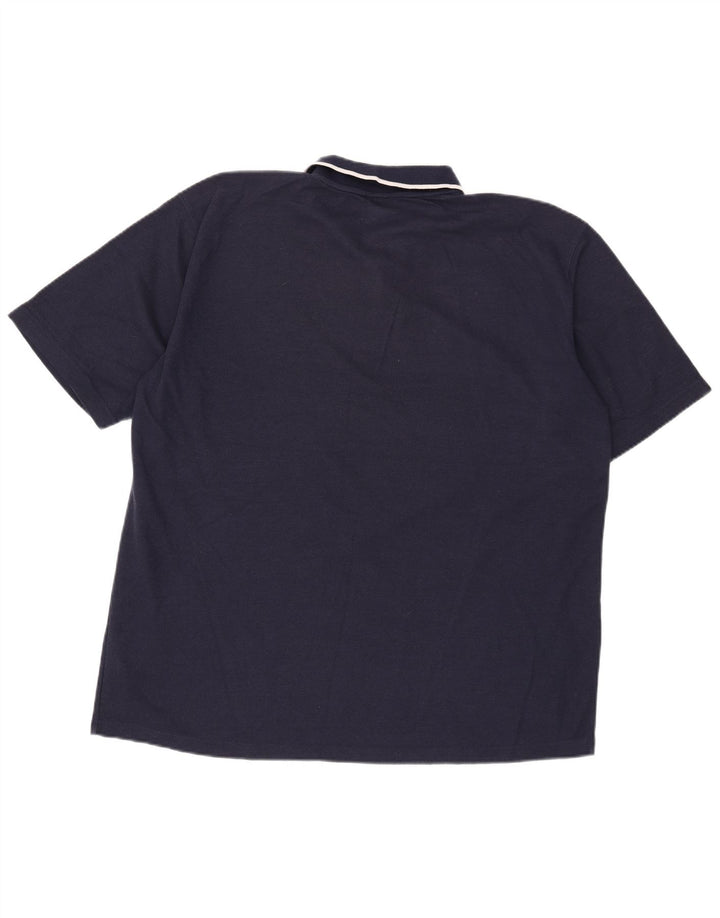 Umbro Mens Polo Shirt 2XL Navy Blue Polyester
