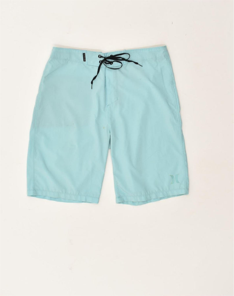 HURLEY Mens Swimming Shorts W28 Small Turquoise Polyester | Vintage Hurley | Thrift | Second-Hand Hurley | Used Clothing | Messina Hembry 