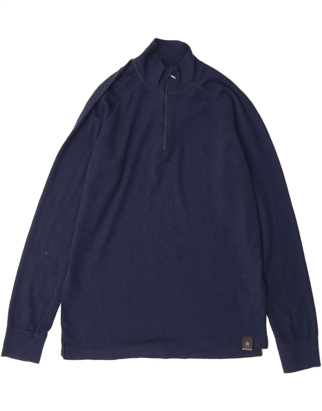 MOUNTAIN WAREHOUSE Womens Zip Neck Jumper Sweater UK 16 Large Navy Blue Vintage Mountain Warehouse and Second-Hand Mountain Warehouse from Messina Hembry 