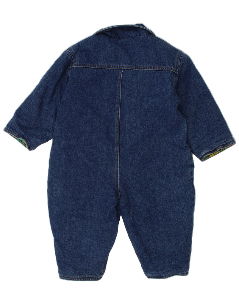 VINTAGE Baby Boys Denim Jumpsuit 9-12 Months  Navy Blue Vintage Vintage and Second-Hand Vintage from Messina Hembry 