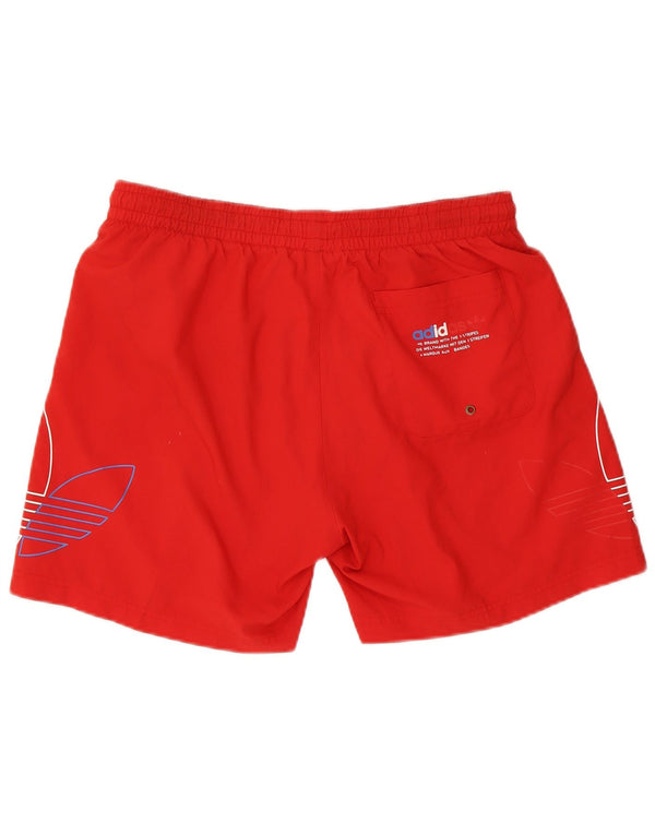 Adidas Mens Prime Blue Graphic Graphic Sport Shorts Large  Red Polyester
