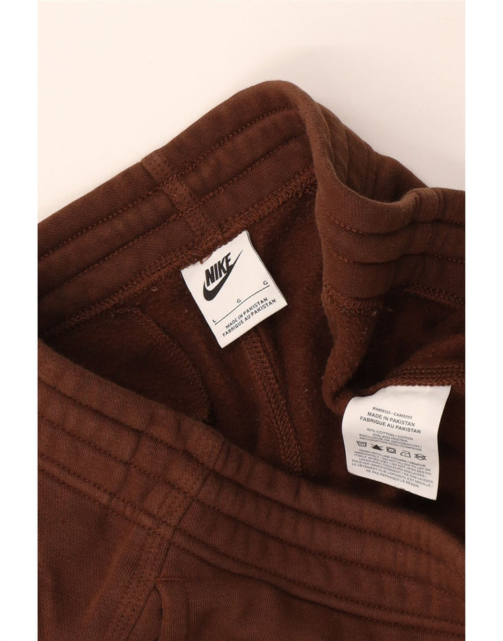Nike Mens Tracksuit Trousers Joggers Large Brown Cotton