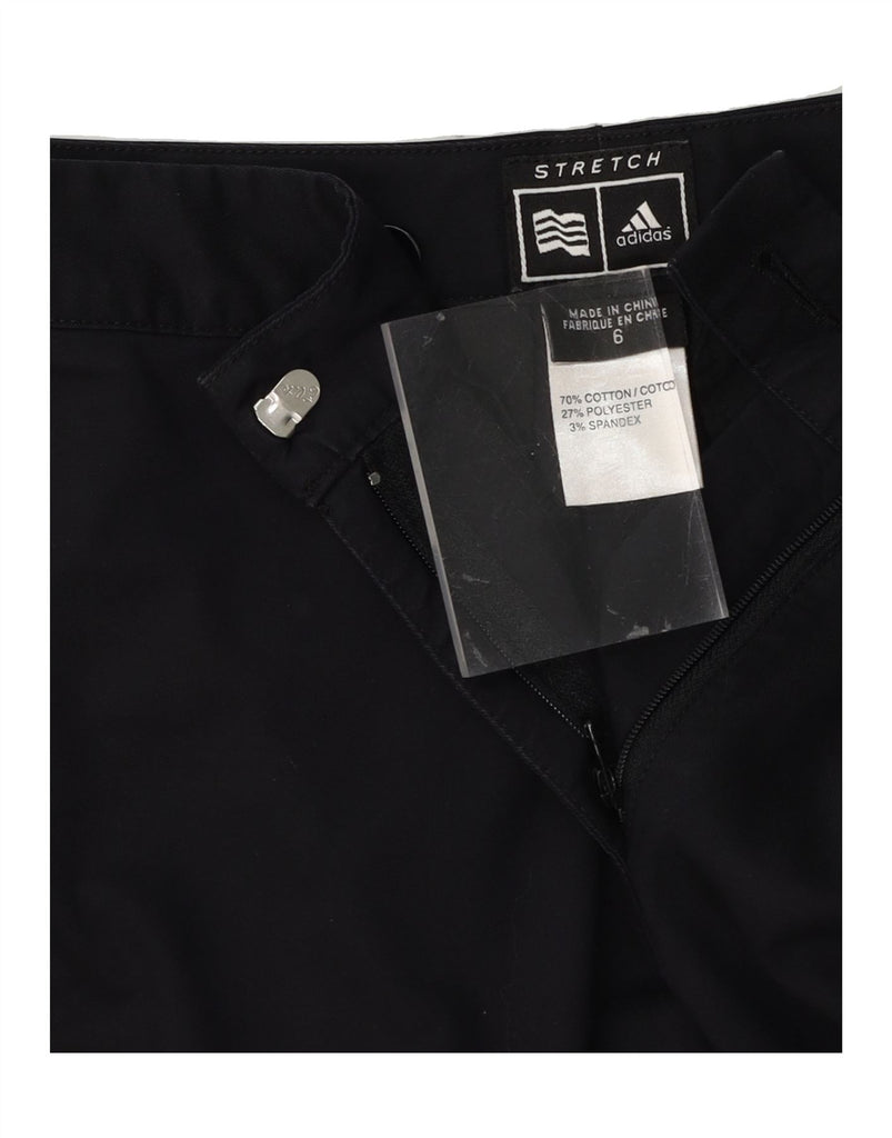 ADIDAS Womens Straight Cargo Cropped Trousers US 6 Medium W30 L24 Black Vintage Adidas and Second-Hand Adidas from Messina Hembry 