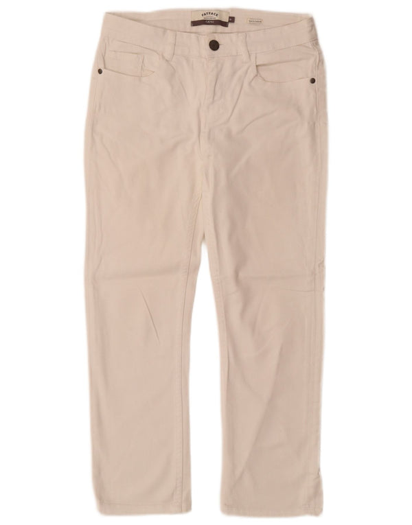 Fat Face Womens Capri Jeans UK 8 Small W26 L26 White Cotton