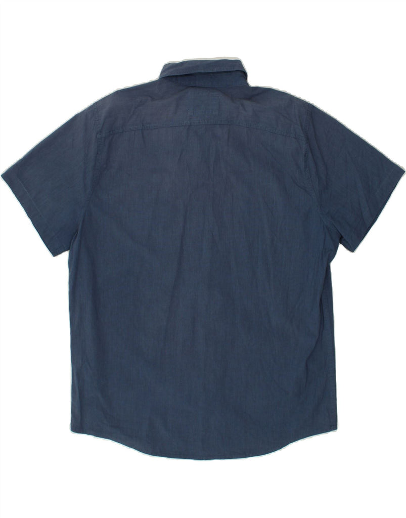 HOLLISTER Mens Short Sleeve Shirt XL Navy Blue | Vintage Hollister | Thrift | Second-Hand Hollister | Used Clothing | Messina Hembry 