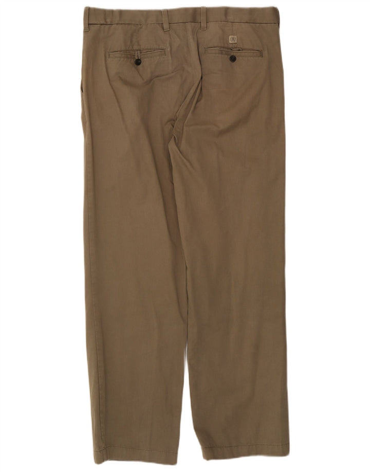 Marks & Spencer Mens Blue Harbour Pegged Chino Trousers W36 L31 Khaki