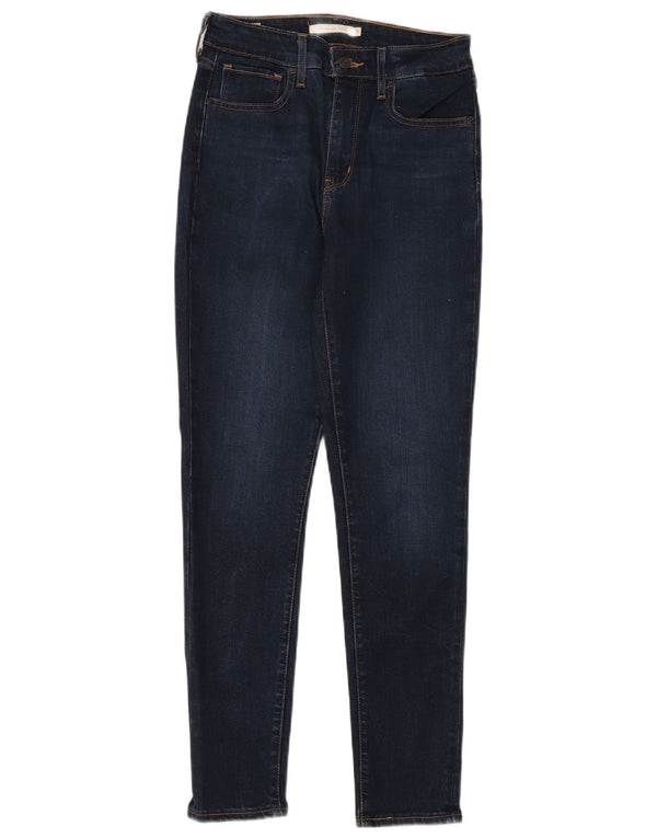 Levi's Womens 721 High Rise Skinny Jeans W28 L28 Navy Blue Lyocell